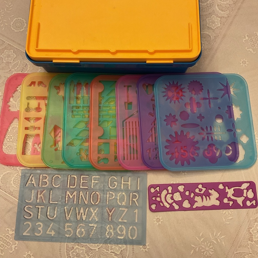 TupperToys Stencil Set by Tupperware Toys 1990 *Plus Add'l Stencils - Picture 3 of 3